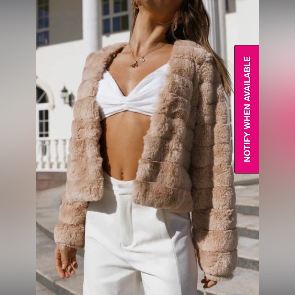 Faux Fur Crop Jacket